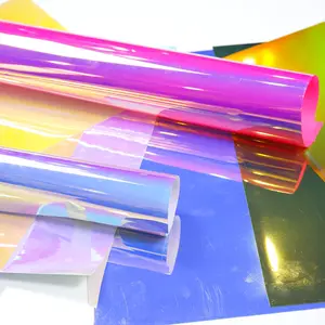 High Glossy Cut Pink blue white green Chrome Rainbow magic cutting film color cutting vinyl sticker