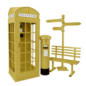 Cabina Telefonica Londinese di Alta Qualità per Matrimoni, Cabina Telefonica in Metallo Stile Britannico per Libro degli Ospiti, Supporto per Telefono per Scenografie Matrimoniali all'Aperto - Product Image 5