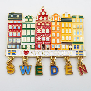 Aimant de réfrigérateur souvenir, architecture de la vieille ville, maison de <span class=keywords><strong>Stockholm</strong></span>, <span class=keywords><strong>Suède</strong></span> - Product Image 2