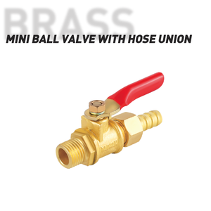 ข้อต่อท่อทองเหลืองคุณภาพสูง ขนาด 1/4-8 นิ้ว, วาล์วบอลขนาดเล็กแบบมีหนามสำหรับสายยาง ปรับแต่งได้สำหรับงานประปาและระบบน้ำ - Product Image 1