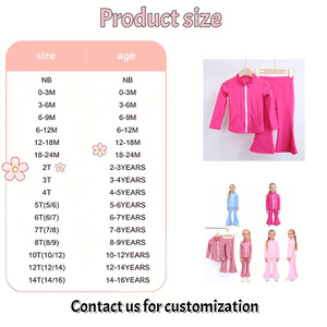 Set di Abbigliamento per <span class=keywords><strong>Bambina</strong></span> YiYing Boutique, Vendita all'Ingrosso, Casual Autunnale, Colori Solidi e Stampe, Completo Yoga a Maniche Lunghe - Product Image 2