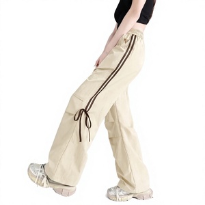 Latest Design Customized Color Women's Winter 100% Cotton Canvas Breathable Waterproof Jogging <b>Trousers</b> Drawstring Closure - Product Image 1
