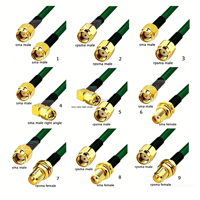 Câble coaxial RF personnalisé 50 ohms, assemblage de câbles RG174 RG316 RG58 RG223 RG402 RG405, câble de raccordement coaxial avec connecteur SMA N BNC TNC UHF MCX