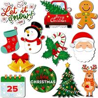 Noël magnétique dessin animé père noël bonhomme de neige magnétique réfrigérateur aimant Pvc doux décoration magnétique voiture aimant