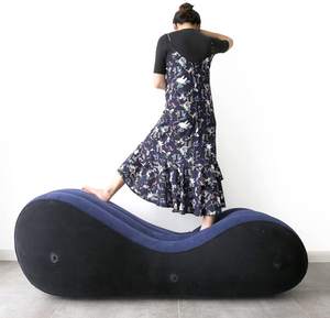 Canapé gonflable, banc-lit, fauteuil magique en forme de S, oreiller, meubles pour adultes, repos, repos pour enfants, jeux, jouets, aide pour les couples - position amoureuse - Product Image 5