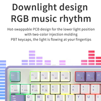 AJAZZ AK870 87 touches RGB sans fil filaire Tri Mode 2.4G clavier de jeu mécanique pour PC portable Gamer de bureau