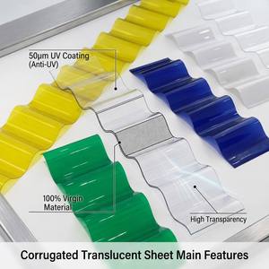 Tuiles de <span class=keywords><strong>toiture</strong></span> et de mur ondulées translucides en plastique de type R Greca, <span class=keywords><strong>plaque</strong></span> de <span class=keywords><strong>polycarbonate</strong></span> ondulée - Product Image 5
