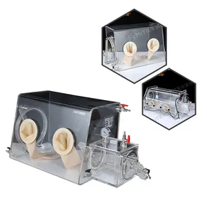 Small Glove Box Lab Small Isolated Transparent Acrylic PMMA Vacuum Glove Box