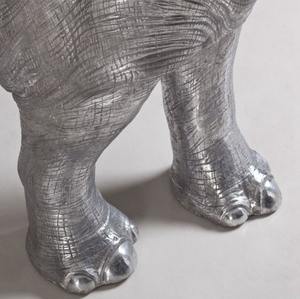 Figurine de rhinocéros grandeur nature en aluminium moulé Sculpture de jardin modèle Décoration Statue de rhinocéros blanc en bronze Prix abordable - Product Image 6