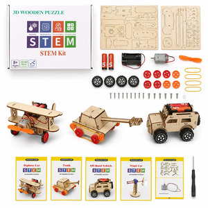 ชุดของเล่นวิทยาศาสตร์ OKYN-Y2114 3 in 1 ตัวต่อไม้ 3 มิติ ชุดประกอบยานพาหนะ STEM เครื่องบินบินได้สองระดับ รถถังยืดหยุ่น รถออฟโรด ประกอบเองได้ - Product Image 6