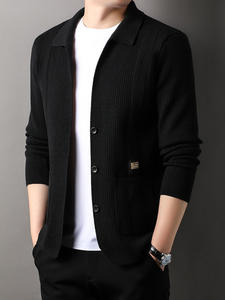 Cárdigan de punto popular para hombre, Top Jacquard de primavera y otoño - Product Image 3