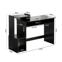 Offre Spéciale série de luxe noir bureau d'ordinateur noir imprimante Table étui de bureau pour ordinateur Pc