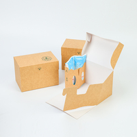 Boîte d'emballage personnalisée en papier kraft pour gâteaux, pâtisseries, donuts et desserts, recyclable, vente en gros