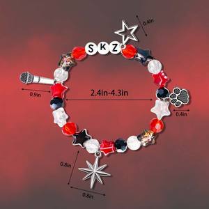 Pulseras de Cuentas de Cristal de Moda para Mujer, Pulsera con Colgante de Estrella, Joyería para Estudiantes, Regalos para Mejores Amigas - Product Image 3
