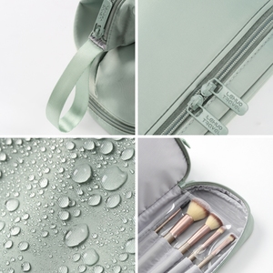 Biểu Tượng Tùy Chỉnh Hai Lớp Du Lịch <span class=keywords><strong>Nylon</strong></span> Kitbag itembeauty Trường Hợp <span class=keywords><strong>Make</strong></span> <span class=keywords><strong>Up</strong></span> Pouch Vệ Sinh Cá Nhân Trang Điểm Mỹ Phẩm Túi - Product Image 3