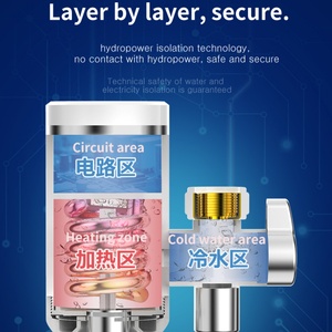 Instant <b>Tap</b> Heat Led Digital <b>Plastic</b> Instant Electric Heating <b>Tap</b> Instant Electric Hot Water Faucet Single Handle Wall-Mounted - Product Image 6