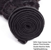 Extensions de cheveux humains brésiliens vierges Remy ondulés 100 % non traités, pré-collés, micro-liens, double épaisseur, 300 g, noir naturel, 8 mèches