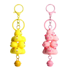 Bueno El más nuevo Kawaii Lindo Cristal transparente Pajarita Llavero Colorido Cristal <span class=keywords><strong>Zoo</strong></span> Pandas y Pollitos Llavero - Product Image 1