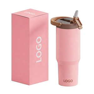 Bicchiere Termico Emode da 32oz in Acciaio Inox a Doppia Parete con Coperchio, Cannuccia e Manico Pieghevole per Caffè Freddo - Product Image 1