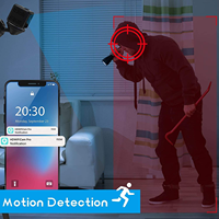 Mini caméra de surveillance sans fil 1080P étanche jour/nuit pour la sécurité domestique avec options de stockage sur carte mémoire Cloud, design solide et luxueux