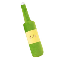Peluche créative en forme de bouteille de bière ou de cigarette avec visage souriant, réaliste, surdimensionnée, longue, coussin d'agréable caresse pour chevet, pour filles, en PP