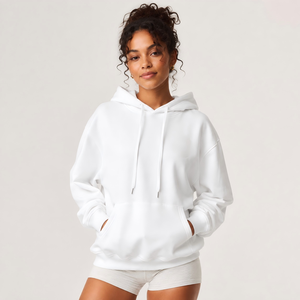 Sweat à capuche confortable en polaire avec cordon de serrage et poche kangourou avant, expédition rapide depuis l'entrepôt local aux États-Unis, idéal pour un usage quotidien décontracté - Product Image 2