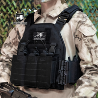 Vente en gros de gilet tactique 1000D avec bandoulière porte-plaque pochette de protection Molle Mag pour le jeu CS équipement de chasse