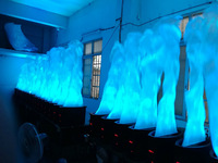 Machine à Effet de Flamme Artificielle LED RGB 20W de 1 à 5 m, Effet de Feu Simulé pour Scène, Mariage, DJ, Club, Concert, Fête, Événement