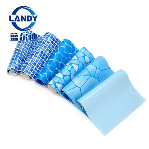 Landy Doublure de <span class=keywords><strong>piscine</strong></span> <span class=keywords><strong>rectangulaire</strong></span> en PVC bleu de 1,5 mm d'épaisseur 1,8x25m Imperméable Résistant au chlore Résistant aux UV Antidérapant - Product Image 2