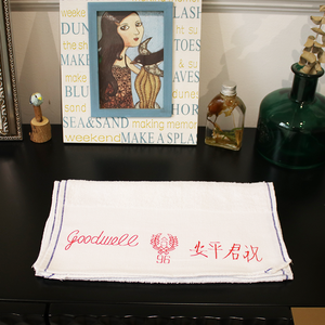 Chất lượng tốt đồng bằng thêu bông terry vải buổi sáng tốt Khăn nhanh khô thân thiện với môi trường đa mục đích khách sạn biệt thự du lịch sử dụng - Product Image 3