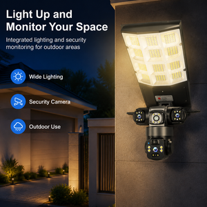 Caméra de surveillance panoramique sans fil 4G LTE QS03 à triple objectif pour éclairage public, faible MOQ - Product Image 6