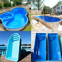 Pabrik Menjual Bak Mandi Pijat Modular FRP Bundar untuk Kolam Renang Dalam Ruangan, Cocok untuk Set Kolam Renang di Atas Tanah di Rumah