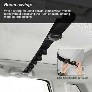 <span class=keywords><strong>Support</strong></span> de fixation réglable pour cannes à pêche Baiyuheng, pour toit de voiture, avec sangle de transport, noir, accessoires de protection portables - Product Image 2