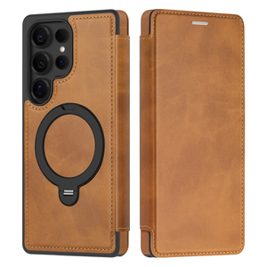 Étui pour téléphone <span class=keywords><strong>Samsung</strong></span> <span class=keywords><strong>Galaxy</strong></span> S26 <span class=keywords><strong>Ultra</strong></span> avec recharge sans fil et rotation à 360° °   Support rotatif à boucle en similicuir S25 Plus S24 S23 <span class=keywords><strong>S22</strong></span> A56 - Product Image 6