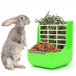 2-in-1 grass rack rabbit food pot grass rack fixed Amazon explosion Totoro guinea pig food box supplies