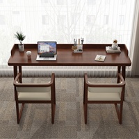 Bureau en bois massif Nordic Pure pour chambre à coucher, usage domestique, bureau double pour étudiants, bureau pour adultes, bureau d'ordinateur pour jeux, sans rangement