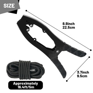 Poignée d'ancrage robuste pour kayak, pince à brosse pour kayak avec corde tressée de 5 m pour ancrer des canoës flottants, des bateaux de pêche et des équipements de camping - Product Image 5