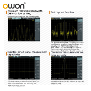 Analyseur à écran tactile OWON NSA1036P, écran LCD 10,4 pouces, plage de fréquences 9 kHz-3,6 GHz, 1 Hz RBW, garantie 1 an - Product Image 5