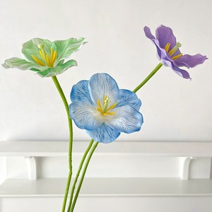 Bouquet de tulipes artificielles en soie, fleurs imprimées en 3D, faites à la main, décoration de mariage et de maison - Product Image 4