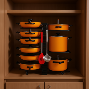 Étagère de rangement pour casseroles à 8 niveaux, armoire de rangement de cuisine pour casseroles, poêles et couvercles, design minimaliste autoportant D0100HAMLHA - Product Image 2