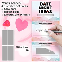 Couples romantiques Cadeau personnalisé Date Nuit Idée Carte à gratter Amour Bon Couple Jeu Scratch-Off Date Activités pour les couples