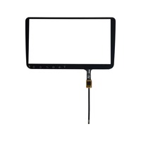 Pantalla Táctil Capacitiva de 9 Pulgadas P+G con 5 Teclas en la Parte Inferior, Interfaz I2C, Compatible con Multitáctil, Apta para Navegación GPS para Automóviles MP5