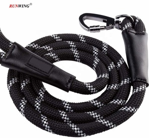 Reflective Fashion Heavy Duty <strong>Breakaway</strong> Quick Release Padded Nylon <strong>Rope</strong> Dog Leash with Solid Rubber Handle for Medium Large Dogs - Product Image 2