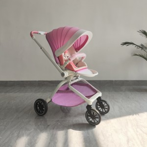 <span class=keywords><strong>Poussette</strong></span> pliable portable LianLi Olso Cheese White 2024 avec rotation à 360°, sécurité anti-chute, capacité de charge de 20 kg, transfrontalière - Product Image 4