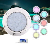 Lumière LED RGB pour piscine AC/DC 12V/24V, entièrement étanche IP68, télécommande RF, portable, à intensité variable