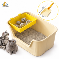 Grande pelle à litière pour chat en acier inoxydable à mailles fines avec support de suspension 2-en-1 et filtre rapide pour un nettoyage facile