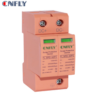 Parafoudre électrique CNFLY bipolaire DC 500V 600V 1000V 20KA 40KA Type T2, dispositif de protection contre les surtensions, parafoudre PV, boîtier de combinaison de chaînes