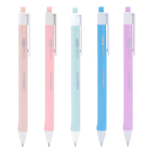 Il colore pastello retrattile penna a sfera pubblicità Business penna a sfera Multi-colore regalo stampato Logo personalizzato - Product Image 1