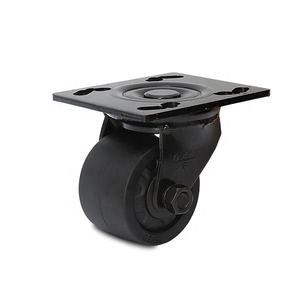 <strong>Mechanical</strong> plate <strong>caster</strong> DLPO horizontal heavy duty Low center <strong>casters</strong> of gravity swivel black support oem - Product Image 1