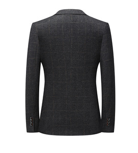 <span class=keywords><strong>Traje</strong></span> a cuadros elástico de nailon de otoño e invierno para hombres jóvenes y de mediana edad <span class=keywords><strong>Traje</strong></span> informal de <span class=keywords><strong>hombre</strong></span> delgado y de moda - Product Image 5